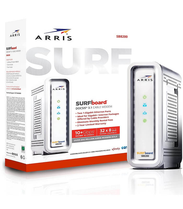 ARRIS SURFboard Gigabit Cable Modem SB8200 DOCSIS 3.1