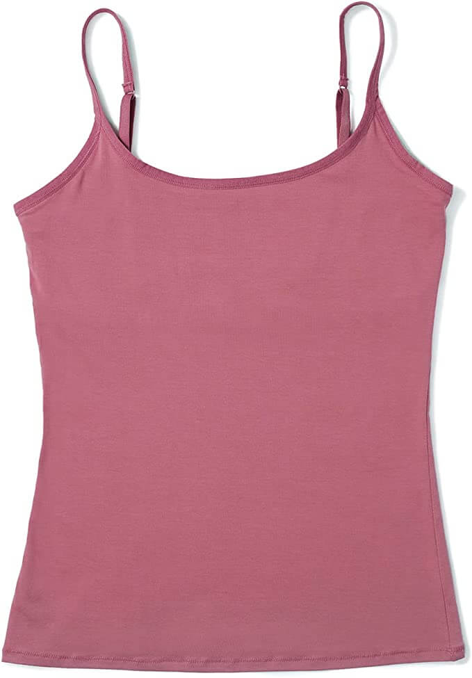 PACT Women's Organic Cotton Camisole Tank Top with Built-in